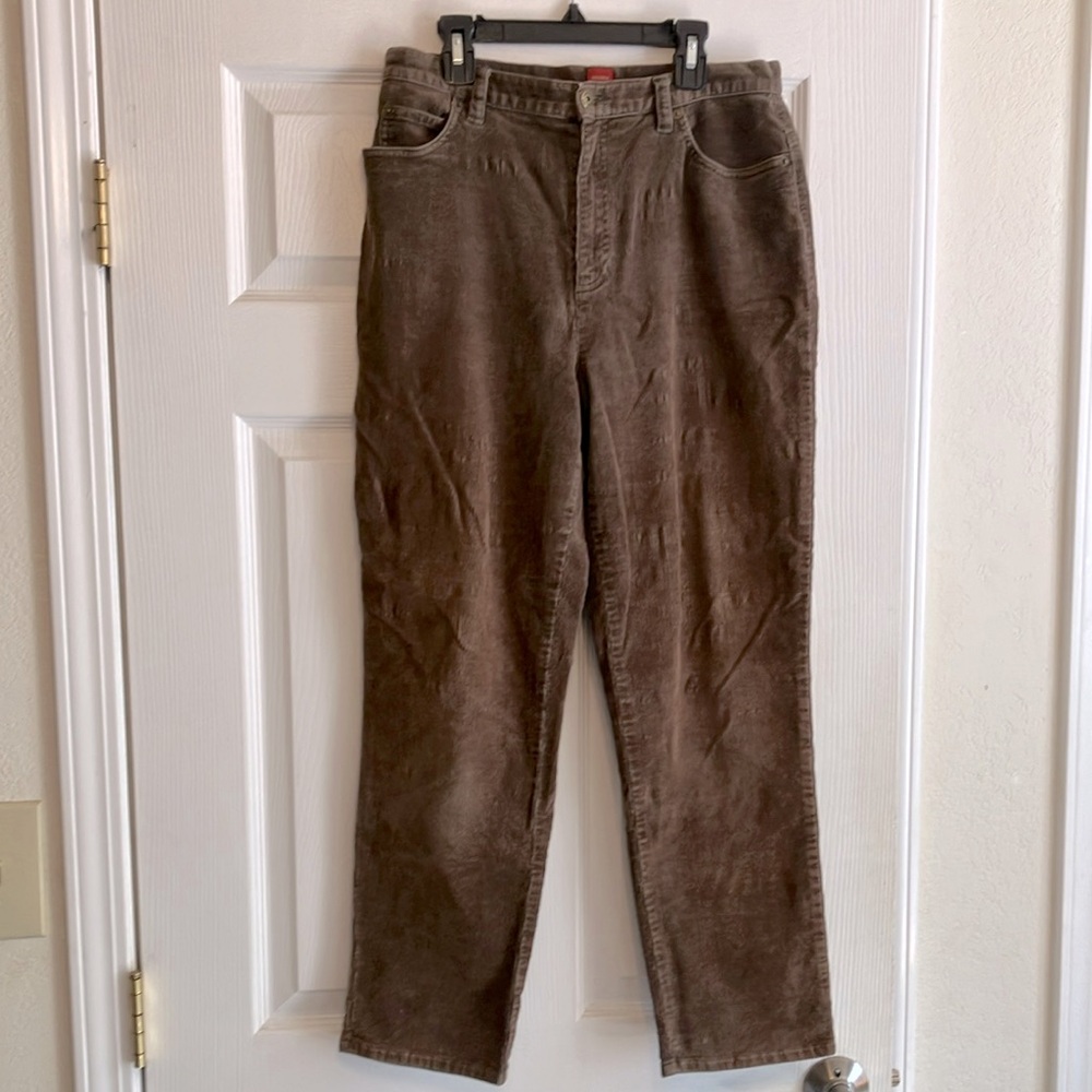 Vintage 90’s Valerie Stevens chocolate brown high waist corduroy cotton pants 8P